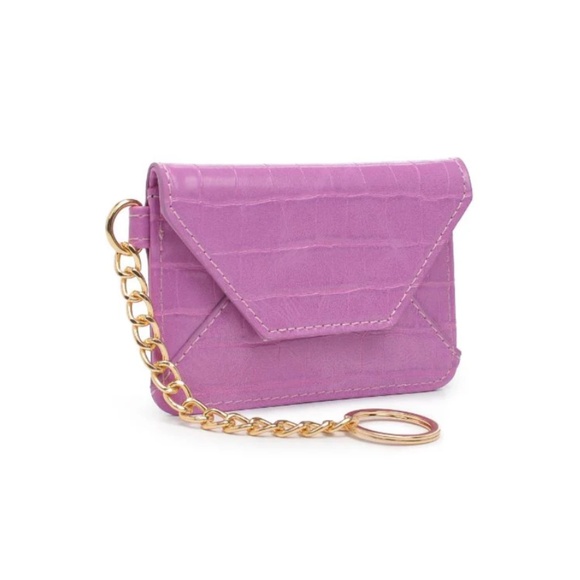 Urban Expressions Gia Croco cardholder in fuchsia - Picture 1 of 2